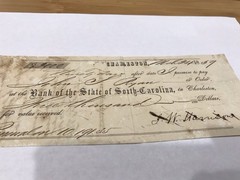 A&O-Charleston,South Carolina 1859 Promissory Note-Bank Of State-J.W. Harrison