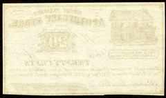 MA 20c ROXBURY Massachusetts Mount Pleasant Apothecary Store Jan. 1st 1863 scrip