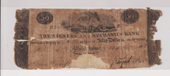 Farmers and Mechanics Bank $50 Dollar Bill Philadelphia PA Pennsylvania Note