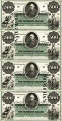 March 1861 $500 Interest Bearing Note Winfield Scott Obsolete Sheet REPRO