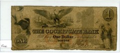 1850’s $1 Cochituate Bank Boston, MA Obsolete Note in Fine Condition