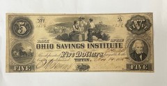 U.S. (Tiffin, OH) – Nov. 14, 1853 Five Dollars Banknote