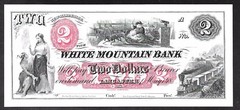ABNC Proof Print – $2.00 White Mountain Bank (Santa & Sleigh)