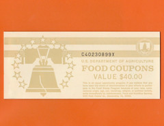 Food Stamp Coupon $40.00 GEM book 1997 B M/C C C40230899X USDA SCRIP TOKEN