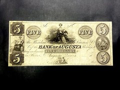 ~ 1830s-1850s Five Dollars $5 The Bank of Augusta – Augusta, Georgia GA30G66