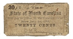 1861 20c The State of North Carolina Note