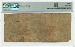 1860s $10 Chester, South Carolina Obsolete Note Bank of Chester PMG F12