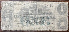 1 Dollar Obsolete Currency 1863 The State of Alabama Montgomery #75871