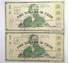 1934 $1 Dollar Fostoria Industrial Corporation Promissory Sami Consecutive Notes