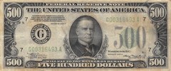 USA / Chicago , IL $500 Series of 1934 A Circulated Banknote