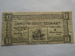 EUGENE OREGON -OREGON TRAIL PAGENT SCRIP 1937 1 LINK