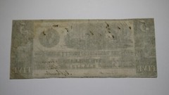 $5 1835 Calais Maine ME Obsolete Currency Bank Note Bill! Washington County Bank