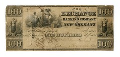 1836 $100 The Exchange and Banking Co. of New-Orleans, LOUISIANA Note