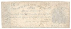 1863 Planters’ Bank of the state of Georgia, Savannah GA $1 Note No.350 (58552)