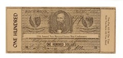 FAUX CONFEDERATE NOTE ; ADVERTISING- 11TH ANNUAL NEW MEXICO CLAIMS MEN CONFERENC