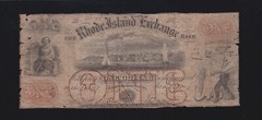 US $1 Rhode Island Exchange Bank Obsolete Currency F-VF appr Durand #385