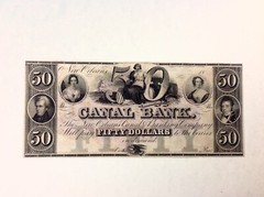 ~1840’s $50 Canal Bank of New Orleans, Louisiana – Choice Uncirculated Unc.
