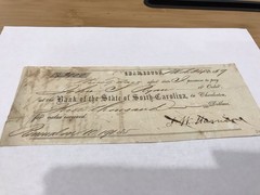 A&O-Charleston,South Carolina 1859 Promissory Note-Bank Of State-J.W. Harrison
