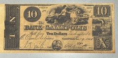 1840 $10 Ohio Bank of Gallipolis Note *COPY*