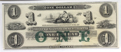 1800’s $1 The New England Commercial Bank Newport, RHODE ISLAND Note PCGS 64 CU