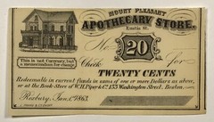 1863 Apothecary Store. Boston MA. 20c