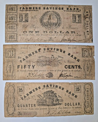 1861 Farmers Savings Bank, Richmond, Va. Notes – Three Denominations