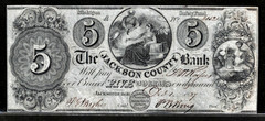 Dec 1, 1837 Jacksonburgh Michigan The Jackson County Bank $5 Obsolete Banknote