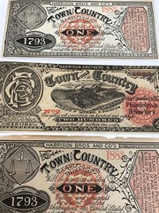 A&O-(3) Early Advertising Notes “Town & Country” Harrison Bros. Pennsylvania-PA