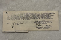 1917-1928 E.R. Robinson Chicago Promissory Note Estate Document Train Graphic