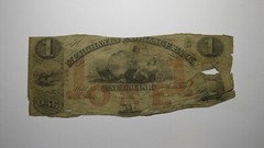 $1 1854 Anacostia Washington D.C. Obsolete Currency Bank Note Bill! Merchants