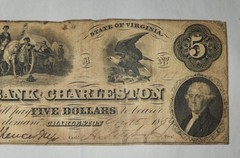 1859 5 Dollar Bill State Of Virginia/West Virginia Decent Shape