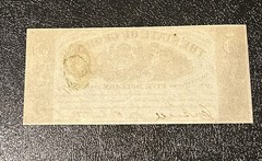 1864 The State Of Georgia Five Dollars Banknote Obsolete Note