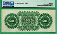 SUPERB GEM 67 – 1872 $20 STATE SOUTH CAROLINA, COLUMBIA – PMG SUPERB GEM 67 EPQ