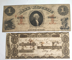 RARE: 1800’s RHODE ISLAND Obsolete Notes (see notes)