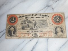 MERCHANTS PLANTERS BANK/STATE OF GEORGIA/MARTHA & GEORGE/ SAVANNAH/$2 BANKNOTE