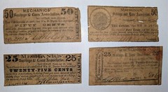 Four Different 1862 Mechanics Savings & Loan Asso. Fractional Notes
