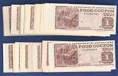 FOOD Stamp Coupon ONE $1.00 & SERIAL # & MONTH CODE WILL VERY 1982 to 1985 UNC