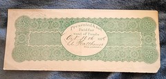 Treasure Office Adams County Check With Green Backs Rare 1878 Interesting.lot1.
