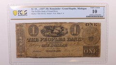 18__ $1, Remainder, Grand Rapids, MI, Obsolete Currency, PCGS VG10, #GMI0142.