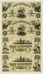 New Orleans, Louisiana- Bank of Commerce $1-$1-$1-$2 Uncut Sheet REPRODUCTION