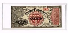 HARRISON BROS, ADVERTISING NOTE «1» , 1883 GRADES CHOICE, CRISP UNCIRCULATED