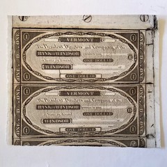 ~1830’s Bank of Windsor $1 State of Vermont Sheet Unc – VT 280GT