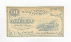 1862 10c W.A. Hanford, Summit County Bank, Cuyahoga Falls OHIO CIVIL WAR era