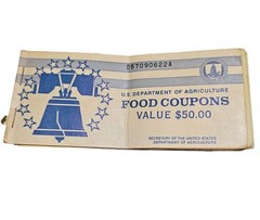 USDA Food Coupons From $50 Booklet (7), + 3 Albertsons Refund Scrip – 1977