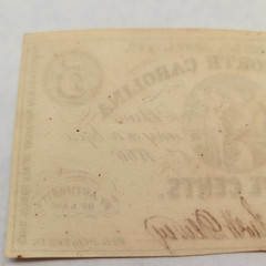 1863 State of Raleigh, NC 5 Cents CRNC148 Obsolete Currency 22029