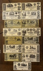 15 Republic of Texas $1 – $500 Currency 1 NC $3. Repro 1830s Obsolete. See pics