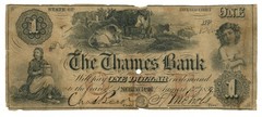 1859 Thames Bank $1 Norwich CT370-A5 SENC (L7040)