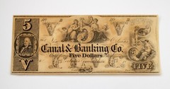 Unissued $5 Canal & Banking Co. New Orleans Note AU Condition