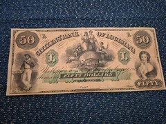 Confederate Currency $50 Citizens Bank Of Louisiana – New Orleans
