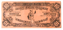 1934 PENDLETON OREGON RODEO «Happy Canyon Currency» l1